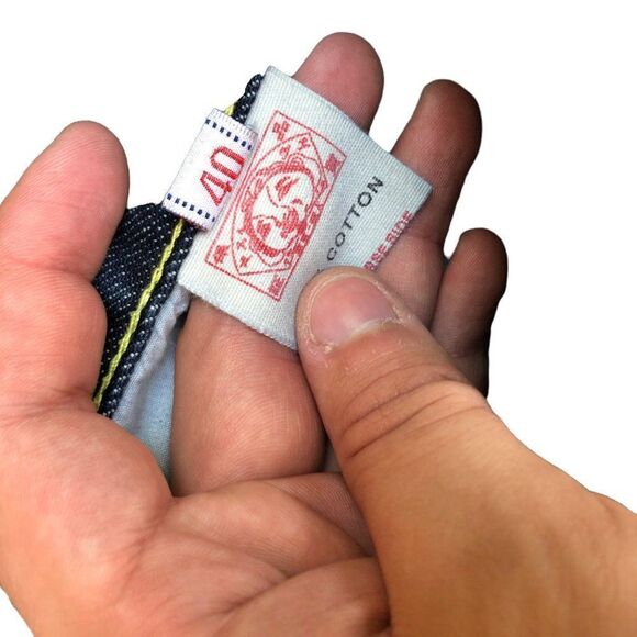 RARE Evisu Embroidered Jeans Size 40 BIG LOGO Blue - Picture 7 of 13